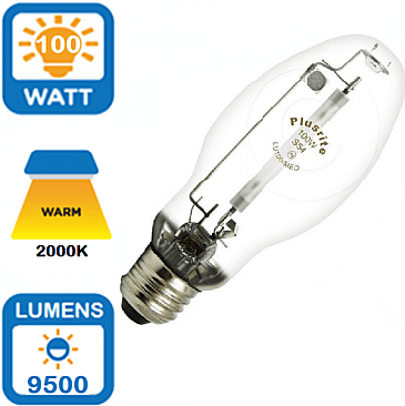 LU100/ED17/MED, PLUSRITE, 100W, HPS, LAMP, MEDIUM, BASE, 2003