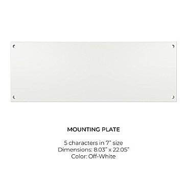 MP75OW, MODERN, LIGHTS, 7", OFF-WHITE, 5, CHARACTER, MOUNTING, PLATE