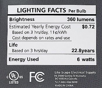 AXITE MR16 6W LED BULB ENCLOSED FIXTURE RATED 27K
