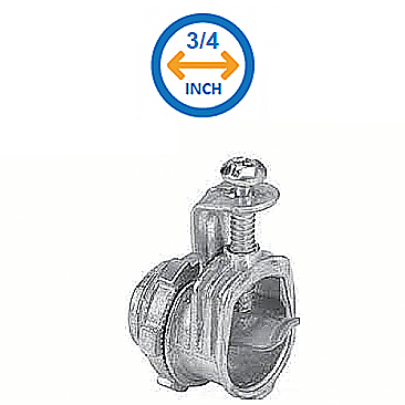 NMS075, HUBBEL, 3/4", ONE, SCREW, SADDLE, ZINC, CONNECTOR