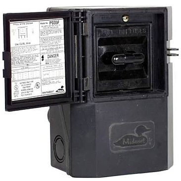 P035F, HYDEL, PLASTIC, FUSIBLE, 30, AMP, SINGLE, PHASE, AC, DISCONNECT