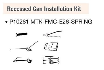 MTK-FMC-E26-SPRING, NATURALED, RECESSED, CAN, MOUNTING, KIT
