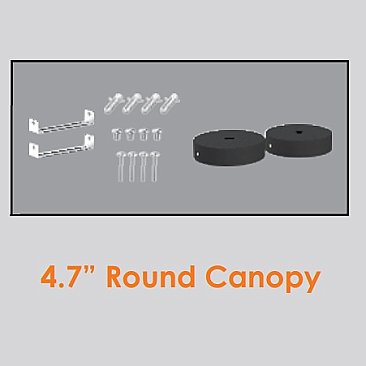 BLACK ROUND CANOPY FOR VOTATEC SUSPENSION KIT THAT COMES WITH THE FIXTURE