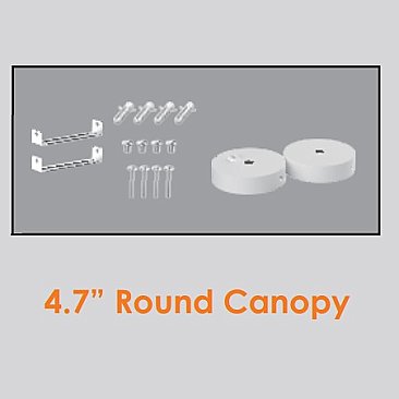 WHITE ROUND CANOPY FOR VOTATEC SUSPENSION KIT THAT COMES WITH THE FIXTURE