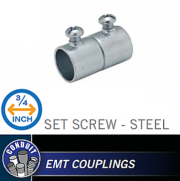 SKS075, HUBBEL, 3/4", STEEL, SET, SCREW, CONNECTOR