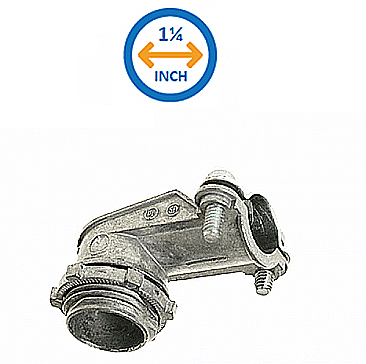 SQ90125, HUBBEL, 1-1/4", 90, DEGREE, ZINC, FLEX, CONNECTOR