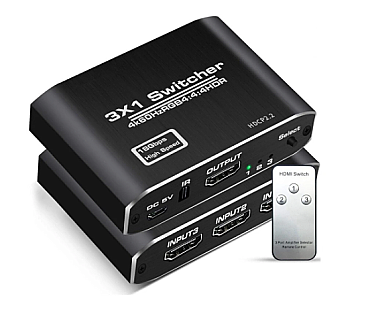 SWCD0031, HDMI, SWITCH, 3, IN, 1, OUT, 4K, COMPATIBLE, C/W, REMOTE