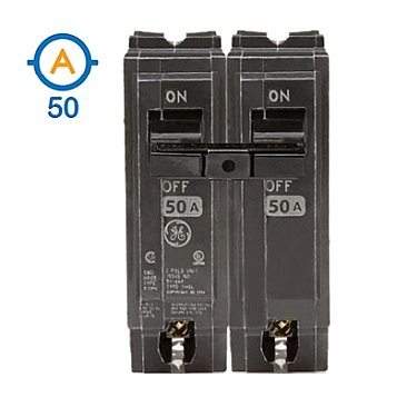 2 POLE 50 AMP PUSH ON CIRCUIT BREAKER