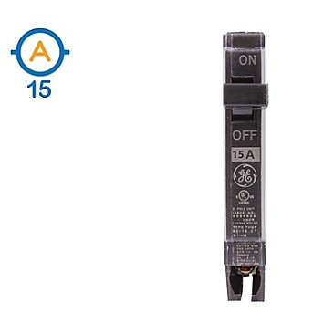 1 POLE 15 AMP PUSH ON CIRCUIT BREAKER