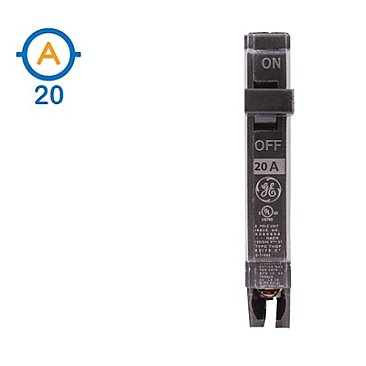 1 POLE 20 AMP PUSH ON CIRCUIT BREAKER