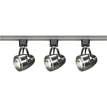 TK417, SATCO/NUVO, TRACK, KIT, LED, 3X12W, PINCHED, HEADS, BRUSHED, NICKEL