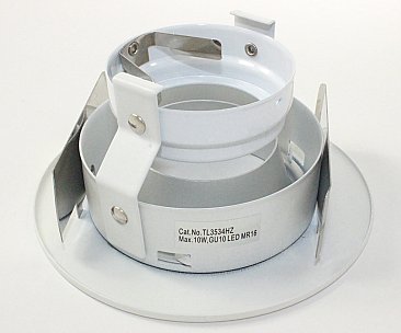 3-1/2" HAZE REFLECTOR/WHITE TRIM - ADJUSTABLE SOCKET