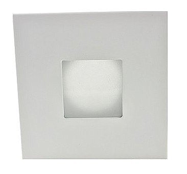 TL3539W, AXITE, LIGHTING, 3-1/2", WHITE, SQUARE, SHOWER, TRIM, FROSTED, LENS