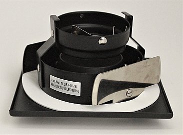 3-1/2" SQUARE BLACK TRIM - ADJUSTABLE SOCKET