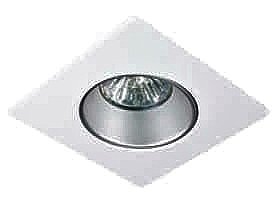 3-1/2" SQUARE HAZE REFLECTOR/WHITE TRIM - ADJUSTABLE SOCKET