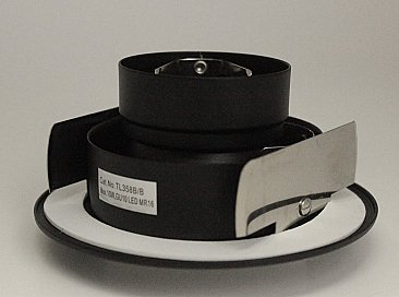 3-1/2" BLACK SHOWER TRIM FROSTED LENS