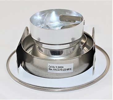 3-1/2IN SATIN NICKEL SHOWER TRIM FROSTED LENS