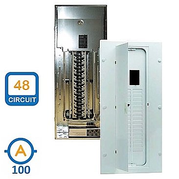 TMC2410CCAW, GE/ABB, 24/48, CIRCUIT, 100A, MAIN, GE, POWERMARK, PANEL, WHITE