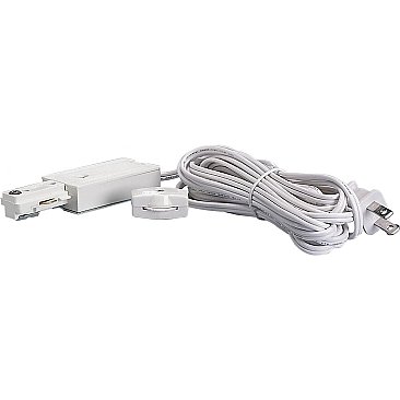 TP156, SATCO/NUVO, TRACK, LIVE, END, FEED, WITH, CORD, AND, SWITCH, -, WHITE