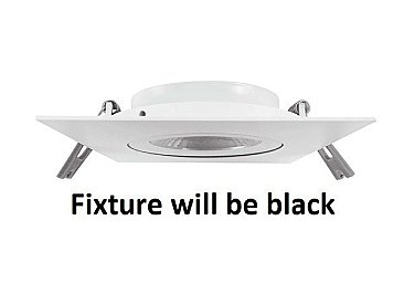 4" SQUARE GIMBAL 3/4/5K BLACK - SLIM VERSION