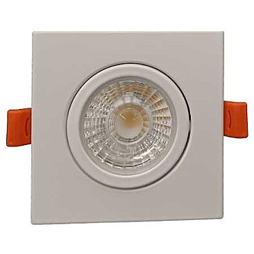 C5202-3WAY/WH/SQ, VOTATEC, 3", LED, SQUARE, GIMBAL, DOWNLIGHT, 3/4/5K, WHITE