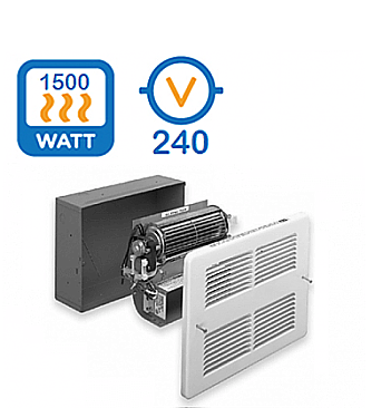 WHF2415, KING, ELECTRIC, FAN, FORCED, INWALL, HTR, 240V, 1500, WHITE