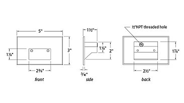 LED STEP LIGHT HORIZONTAL W/PC 120V 3K-BRONZE