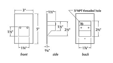 LED STEP LIGHT VERTICAL SCOOP 120V 3K -STAINLESS