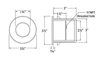 LED STEP LIGHT CIRCULAR 120V 3K -BR NICKEL