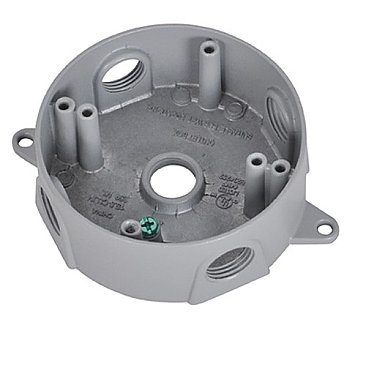 WPBRD50, GLOBAL, 5, X, 1/2", HOLES, ROUND, WEATHERPROOF, BOX, GREY