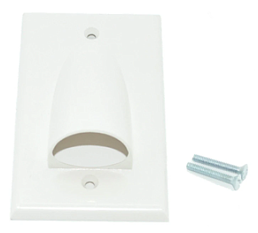 WPCD0001, CABLE, CONCEPTS, SINGLE, GANG, NOSEPLATE., WHITE