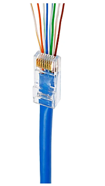WPCD0046, CAT6, EZ-RJ45, PASS, THROUGH, VOICE, DATA, CONNECTOR, 50, PACK