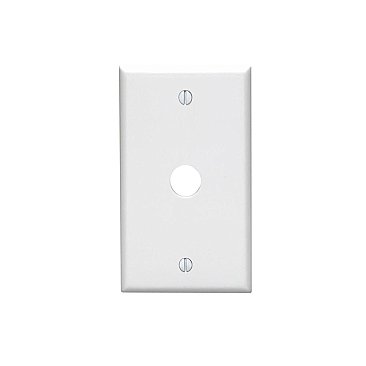WPCD0080WH, CABLE, CONCEPTS, SINGLE, HOLE, WALL, PLATE., WHITE