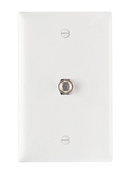 WPCD0081WH, CABLE, CONCEPTS, COAXIAL, WALL, PLATE, 1GHZ, F-81, WHITE