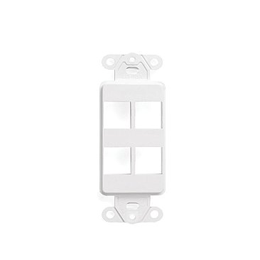 WPCD0854WH, KEYSTONE, DECORA, STYLE, INSERT, 4, PORT., WHITE, STRAP