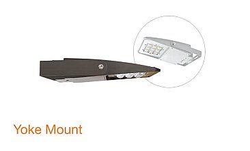 YOKE MOUNT FOR 29-100W SLIM AREA LIGHT DARK BRONZE (P10111)