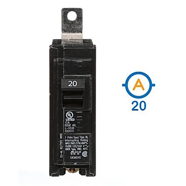 1 POLE 20 AMP BOLT ON CIRCUIT BREAKER