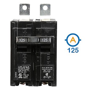 2 POLE 125 AMP BOLT ON CIRCUIT BREAKER