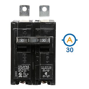 2 POLE 30 AMP BOLT ON CIRCUIT BREAKER
