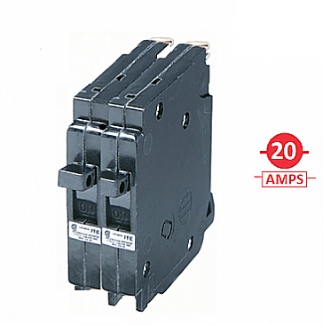 BL2-020, SIEMENS, 2, POLE, 20, AMP, BLUE, LINE, BREAKER, PUSH, ON