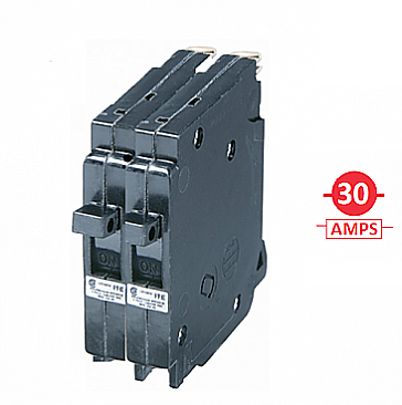 BL2-030, SIEMENS, 2, POLE, 30, AMP, BLUE, LINE, BREAKER, PUSH, ON