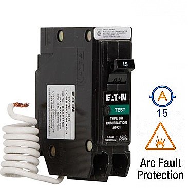 1 POLE 15 AMP COMBINATION ARC FAULT CIRCUIT BREAKER