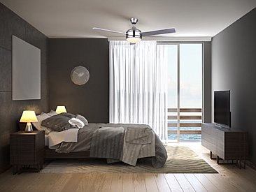 CALIBRE III 48" CEILING FAN BRUSHED NICKEL