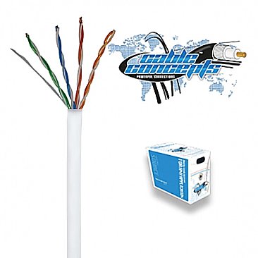 WICH2105WH, CABLE, CONCEPTS, CAT5E, 24, AWG, 4, PR, FT4/CSA, 1000, FEET, WHITE