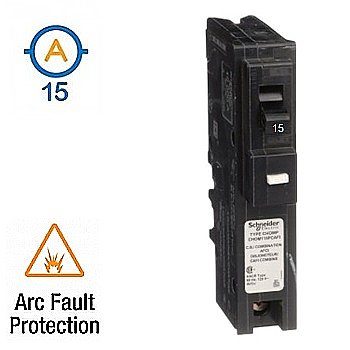 1 POLE 15 AMP COMBINATION ARC FAULT CIRCUIT BREAKER