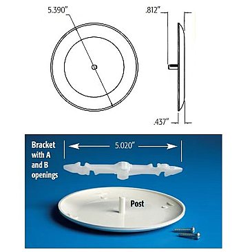 CEILING BOX WHITE PAINTABLE ROUND COVER PLATE