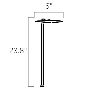 SHALLOW SHADE SMALL 2700K LED PATH LIGHT TEXTURED BLACK