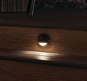 12V LED 3000K HALF MOON DECK LIGHT TEXTURED ARCHITECTURAL BRONZE