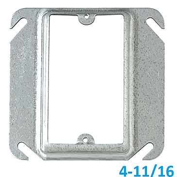 72C13, HUBBEL, 4-11/16, SQUARE, COVER, PLATE, 1/2, RAISED, MUD, RING