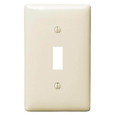 NP1LA, HUBBELL, TRADE, SELECT, 1G, TOGGLE, PLATE, LIGHT, ALMOND